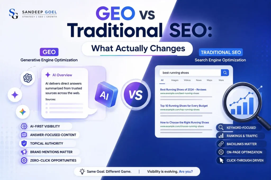 GEO vs Traditional SEO What Actually Changes