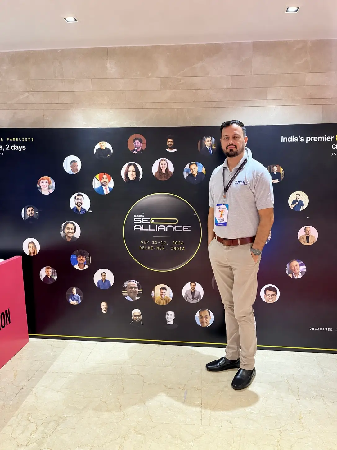Sandeep Goel with SEO professionals at an industry event