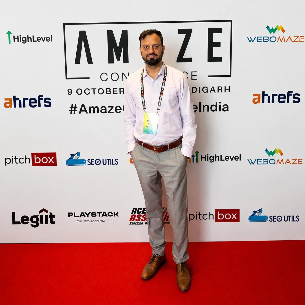 Sandeep Goel at an SEO industry meetup